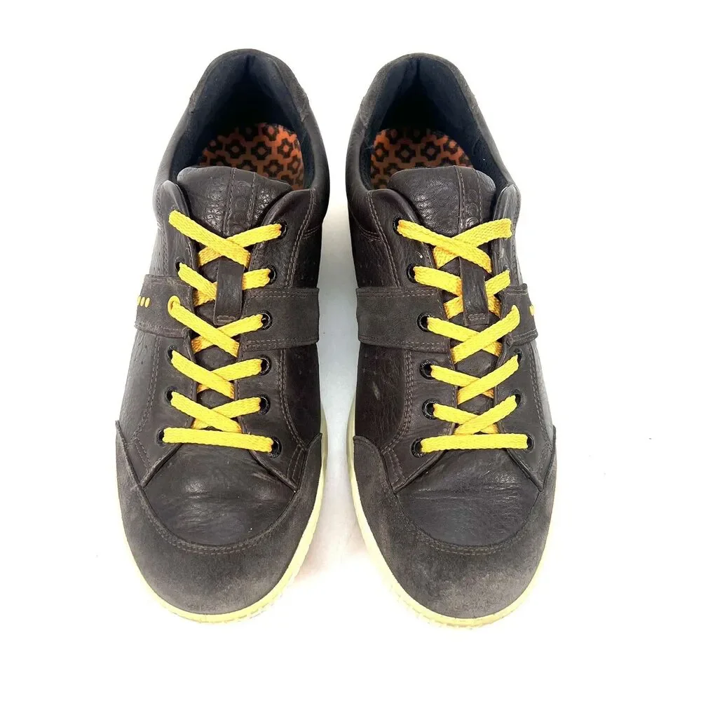 Ecco Mens EUR 44, US 11.5-12 Street Premier Spikeless Golf Shoes Brown Leather